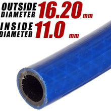 Vincos 10pcs 6AN Hose Fitting Kit (Blue+Red) + 20Ft 6AN AN6 Push Lock Oil Gas Fuel Hose Blue