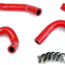 HPS Reinforced Red Silicone Heater Hose Kit Coolant for 96-02 Toyota 4Runner 3.4L V6 without rear heater