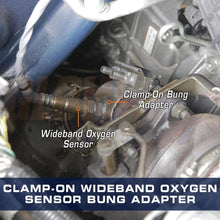 GlowShift 3-1/4"-3-1/2" Clamp-On Wideband Air/Fuel Ratio Gauge Oxygen Sensor Bung Adapter - No Weld Design