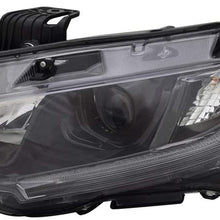 For Honda Civic Sedan/Coupe Headlight 2019 2020 Driver Side Halogen w/LED Daytime Running Light CAPA Certified For HO2502192 | 33150-TBA-A31