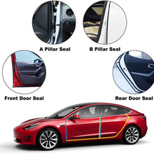 TACHICO Tesla Model 3 Door Seal Kit Soundproof Rubber Weather Draft Seal Strip Wind Noise Reduction Kit