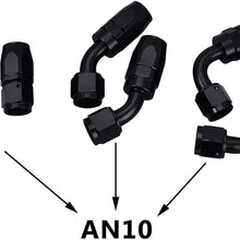 ESPEEDER 8AN Fuel Line Rubber Hose Kit, 1/2 Stainless Steel Nylon Braided Fuel Gas Line 10Ft with 6Pcs Hose Fitting Connectors and Hose Separator