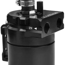 EVIL ENERGY Polish Baffled Universal Oil Catch Can Reservoir Tank Breather Filter Kit Aluminum