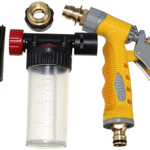 ADPTT Gas Pressure Washer Kit High Pressure Snow Foam Water Car Wash Spray Gun Cleaning Hose Pipe Lance 100ML (Color : Yellow, Size : Free)