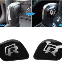 Stainless Steel black titanium Car Styling Gear Shift Knob Gear Head Cover for VW Golf Jetta Passat Tiguan Atlas Beetle GLI Eos CC Golf TDI E-Golf Golf Sportwagen Jetta Hybrid Golf R Golf GTI MK6 MK7