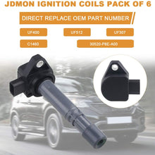 JDMON Compatible with Ignition Coils Honda Acura Saturn Pilot Ridgeline MDX Vue3.5L 3.7L V6 2001-2009 Replacement for UF400 UF512 UF307 C1460 Pack of 6