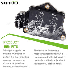 SCITOO MAF Mass Air Flow Sensor Meter Compatible Fit for Nissan Pickup 1995 1996 D21 1990 1991 1992 1993 1994 2.4L AFH55M10 74-50052