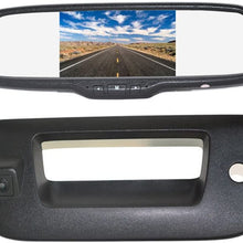 Vardsafe | Tailgate Handle Reverse Backup Camera + 5" Clip-on Rear View Mirror Monitor for Chevy Silverado 1500 2500HD 3500HD (2007-2013)