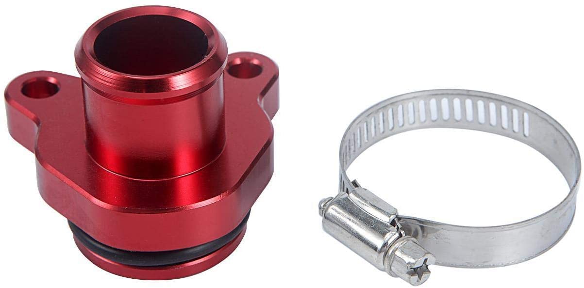 Partol Aluminum Automotive Water Hose Fitting Replacement for BMW 335i, 335xi, 135i, 2006-2010 325i, 330i, 525i, 525xi, 528i, 528xi, 530i, 530xi Engine - Replace#OEM 11537541992 11537544638 (Red)