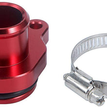 Partol Aluminum Automotive Water Hose Fitting Replacement for BMW 335i, 335xi, 135i, 2006-2010 325i, 330i, 525i, 525xi, 528i, 528xi, 530i, 530xi Engine - Replace#OEM 11537541992 11537544638 (Red)