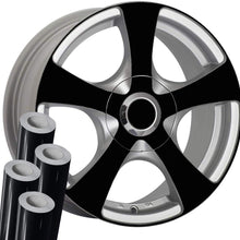 VViViD Black High Gloss Mirror Finish Auto Rim Air-Release Adhesive Vinyl Wrap (24" x 30" 4 Roll Pack)