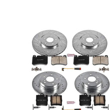Power Stop K6714 Front & Rear Brake Kit with Drilled/Slotted Brake Rotors and Z23 Evolution Ceramic Brake Pads