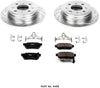 Power Stop K408 Rear Brake Kit with Drilled/Slotted Brake Rotors and Z23 Evolution Ceramic Brake Pads