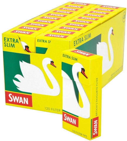 Swan 10 Pack of Swan Extra Slim Cigarette Filter Tips(Half Box) = 1200 Tips