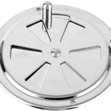 aqxreight - Stainless Steel Air Vents Louvered Grille Cover Air Outlet for Marine Ship Boat Yacht(4inch)