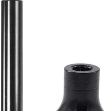 Pursuestar 4 Inch Black Aluminum Shift Knob Extender Extension + Adapter for 5 6 Speed Manual Gear Shifter Lever 12X1.25