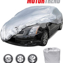 Motor Trend Universal WeatherWear Poly-1 Outdoor Car Cover- All Weather Snow Wind Rain & Water Proof Ultra Protection