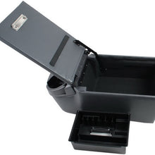 Pilot Automotive Pilot 124809 Universal Truck Seat/Bench Contractor Center Console Business Organizer and Storage with Adjustable Cup Holders, Clip Board, and Padded Top Lid for Armrest