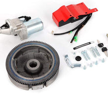 Electric Start Kit Flywheel Ignition Starter Motor Key Switch Coil For Honda GX340 11HP GX390 13HP Engine USA Stock