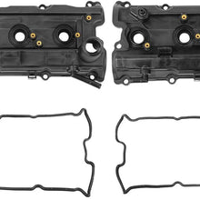 X AUTOHAUX Car Camshaft Engine Valve Cover Set Left Right 132708J112 for Nissan 350Z 2003-2006
