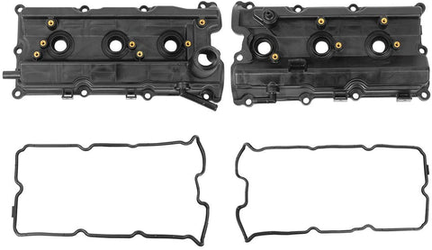 X AUTOHAUX Car Camshaft Engine Valve Cover Set Left Right 132708J112 for Nissan 350Z 2003-2006