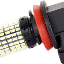 cciyu White 6000k H11 H8 H16 LED Bulbs 144SMD LED Bulbs with Projector Replacement for Fog Light,2Pack