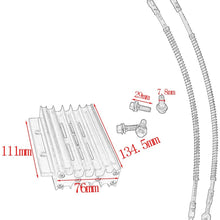 JRL Aluminum Oil Cooler Radiator for 110c 125cc 138cc 143cc ATV Pit Dirt Bike