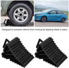 Qiilu 2pcs Car Anti-Slip Block Tyre Slip Stopper Wheel Alignment Block Tire Support Pad (6.13.53.9in)