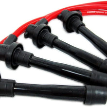 VMS RACING 94-01 10.2mm High Performance Engine SPARK PLUG WIRES Wire Set in RED Compatible with Honda Acura Integra RS LS GS SE B18A1 B18A2 DB7 DB8 Type R DOHC VTEC Non-VTEC B18 B18B 1994-2001