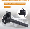 JDMON Compatible with Ignition Coils Toyota Tacoma Tundra 4Runner T100 1995-2004,Replace 3.4L V6 90919-02212 UF-156 Set of 3