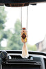 Dahey Mini Macrame Hanging Car Diffuser,Refillable Car Aromatherapy Essential Oil Diffuser Bottle with Cap, Macrame Hanging Car Decor Bottle, 2 Pack 10ml Empty Bottles