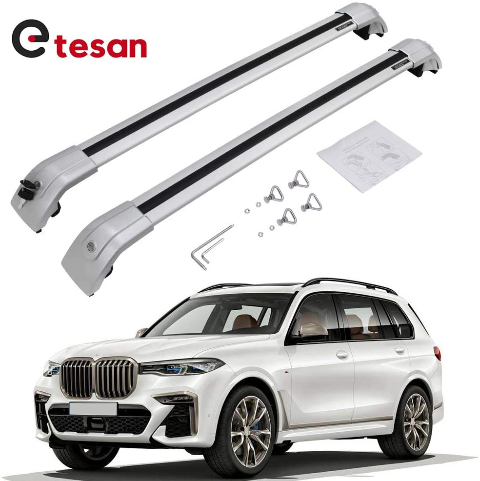 2 Pieces Cross Bars Fit for BMW X7 2019 2020 2021 SilverCargo Baggage Luggage Roof Rack Crossbars