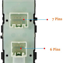 4602780AA Driver Side Power Window Switch for Dodge Charger Magnum Caliber Avenger Dokota Ram Chrysler 200 300 Sebring Mitsubishi Raider Jeep Compass Patriot, Single AUTO Down