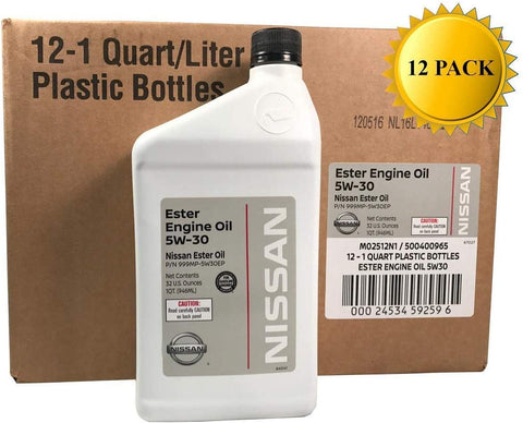 Nissan Genuine OEM 5W-30 Ester Engine Oil GL-4 999MP-5W30EP (Case of 12)