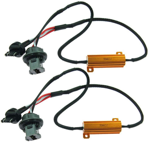 2 7440 7443 LED Canbus Error Free Load Resistor Warning Canceler Decoder Harness