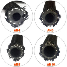 Universal Fuel Line Hose Ends Stainless Steel Braided Oil Gas Fuel Line Hose 20Ft 6AN Black