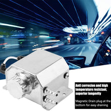 Ejoyous Car Modified 1L Alloy Aluminum Coolant Tank,Engine Oil Catch Can Breather Tank Bottle Polished Square Type