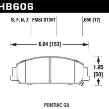 Hawk Performance HB606F.650 HPS Performance Ceramic Brake Pad