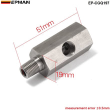 EPMAN 1/8'' BSPT Oil Pressure Sensor Tee to NPT Adapter Turbo Supply Feed Line Gauge