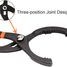 ZOENHOU 3PCS Universal Oil Filter Wrench Set,10-Inch 12-Inch Adjustable Oil Filter Pliers,3 Jaw Oil Filter Wrench Tool