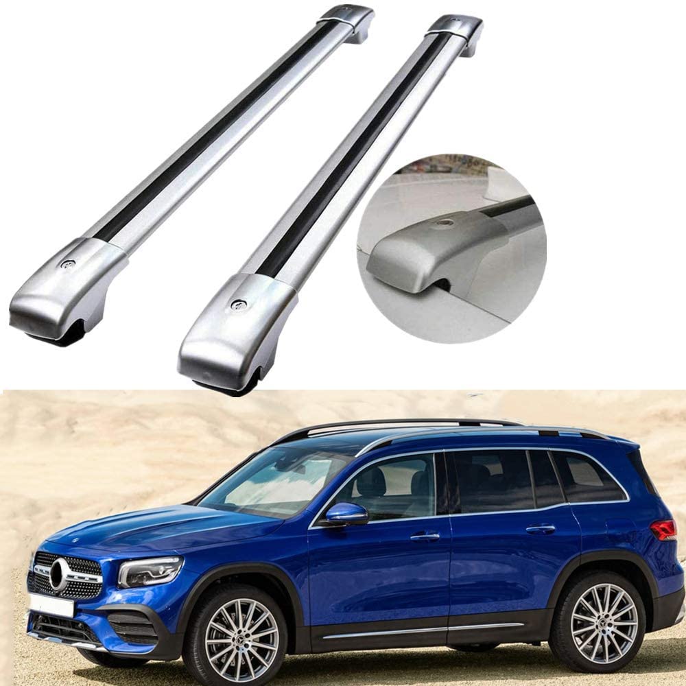 MotorFansClub Cross Bars Roof Racks Fit for Compatible with Mercedes Benz GLB X247 2019 2020 2021,Luggage Crossbars Cargo Bag Carrier Aluminum Rooftop Set Carrying Kayak Bike Canoe