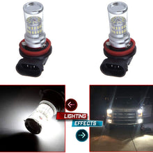 cciyu 2 Pack White High Power H11 H8 H9 Epistar 48SMD COB LED Fog Light Bulbs with Projector Replacement fit for DRL Fog Lights Driving Lamps