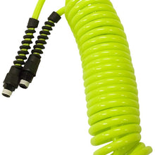 Flexzilla Polyurethane Recoil Hose, 1/4 in. x 20 ft, ZillaGreen - LP1420AFZ