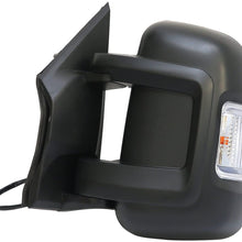LONGLING Driver Left Side Mirror Replacement Power Mirror Single Light Temperature Sensor fit Ram 1500, 2500, 3500, New Six, ProMaster, Work Van