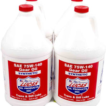 Lucas Oil 10122-4 Synthetic 75W-140 Trans/ Diff Lube 4X1 Gal