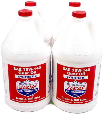 Lucas Oil 10122-4 Synthetic 75W-140 Trans/ Diff Lube 4X1 Gal