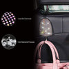 2PCS Crystal Diamond Car Back Seat Hidden Hook Headrest Hanger, Bling Bling Luster Crystal Diamond Car Decor Accessories for Women (Seatback-Hooks-2pcs)