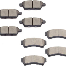 Aintier 8pcs Ceramic Brake Pads Sets fit for 2006-2012 Ford Fusion, 2007-2012 Lincoln MKZ, 2006 Lincoln Zephyr, 2006-2011 Mercury Milan