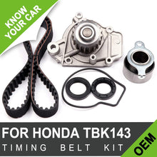 Scitoo Timing Belt Water Pump Tensioner Kit Automotive Replacement Timing Parts Belt Sets Fits 1988-1991 Honda CIVIC DX LX BASE 1.5L L4 16V SOHC D15B2