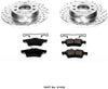 Power Stop K1436 Rear Z23 Carbon Fiber Brake Pads with Drilled & Slotted Brake Rotors Kit